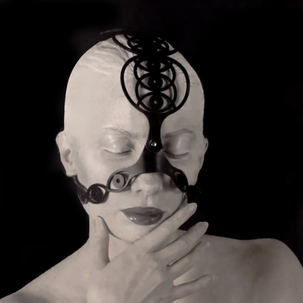 Leather mask, wearable art
