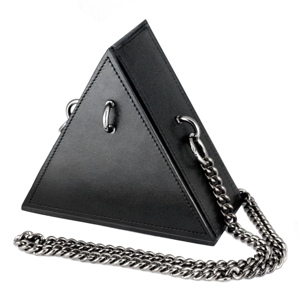 Triangle bag, designer bag, Pyramid bag, Blasted Skin